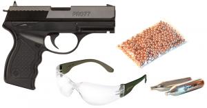 Crosman Pro77 Air Pistol Kit SA .177 C02 Blowback Black - PRO77KT