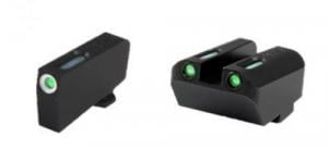 Main product image for TruGlo TG-13GL4A TFX 3-Dot Suppressor Low Set Tritium/Fiber Optic Green with White Outline Front, Green Rear with Nitride Fortre