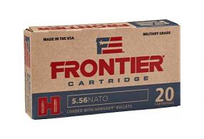 Hornady Frontier Military Grade 5.56 NATO 55gr FMJ M193 20ct Box - FR200 Hornady Frontier Military Grade 5.56 NATO 55gr FMJ M193 20ct Box - FR200