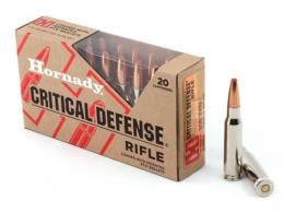 Hornady Critical Defense FTX 308 Winchester Ammo 20 Round Box - 80920 Hornady Critical Defense FTX 308 Winchester Ammo 20 Round Box - 80920