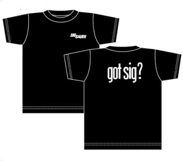 Sig Sauer Medium Black Short Sleeve T Shirt w/Got Sig Logo - KO16M