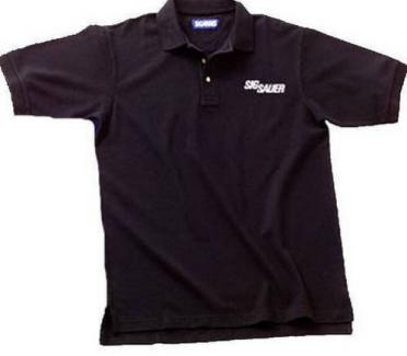 Sig Sauer Polo Shirt Short Sleeve Cotton Black XXL - E001XXl