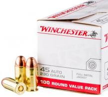 Winchester Full Metal Jacket 45 ACP Ammo 230gr 100 Rounds - USA45AVP Winchester Full Metal Jacket 45 ACP Ammo 230gr 100 Rounds - USA45AVP