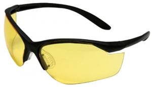 Howard Leight R01536 Uvex Vapor II Shooting Glasses Adult Amber Lens Anti-Fog Polycarbonate Black Frame - 281