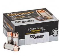 Sig Sauer V-Crown 40S&W Ammo 165gr JHP 50rd box - E40SW1-50 Sig Sauer V-Crown 40S&W Ammo 165gr JHP 50rd box - E40SW1-50
