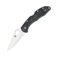 Spyderco C11FPGY Delica Folder 2.875" VG-10 Flat Ground Plain Edge Fiberglass Reinforced Nylon Gray - 260