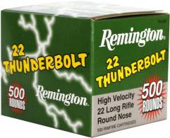 Main product image for Remington .22 LR 40 GR. Thunderbolt Round Nose 500 RDS