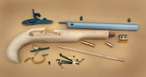 Traditions 50 Cal Kentucky Pistol Kit/10" Blued Octagonal Ba - KPC50602