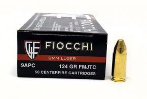Fiocchi 9MM 124 Grain Full Metal Jacket Truncated Cone - 9APCUS