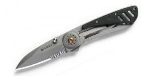 Columbia River Spear Point Blade Folder Knife w/Partially Se - 5580