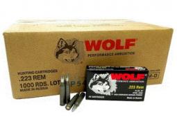 Wolf 223 Remington 75 Grain Hollow Point Bi Metal - CASE - 22375HP