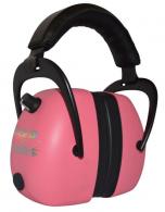 Pro Ears Pro Ears Gold II Electronic 30 dB Over the Head Pink Ear Cups w/Black Band & Gold Logo