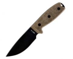 Ontario Fixed Drop Point Blade w/Linen Micarta Handle - 8616