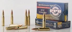 Main product image for PPU Match 7.62 NATO/.308 WIN 168 GR Hollow Point Boat Tail (HPBT) 20 Bx/ 10 Cs