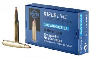 Main product image for PPU Standard Rifle 270 Win 130 gr Soft Point (SP) 20 Bx/ 10 Cs