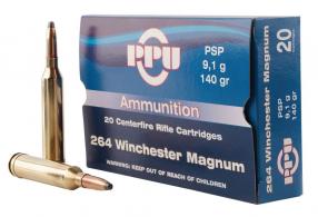 PPU Standard Rifle 264 Win Mag 140 gr Pointed Soft Point 20rd box - PP264 PPU Standard Rifle 264 Win Mag 140 gr Pointed Soft Point 20rd box - PP264