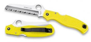 Spyderco Folding Knife w/Clip Point Blade/Stainless Steel Ha