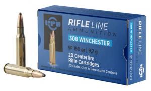 Main product image for PRVI PPU  308 Win Ammo 150gr Soft Point 20rd box