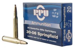 Main product image for PRVI  PPU  Rifle 30-06 Springfield Ammo  180gr Soft Point  20rd box