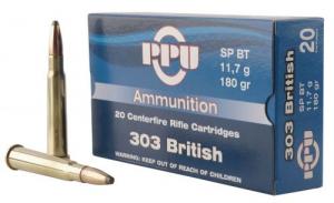 PPU Standard Rifle 303 British 180 gr Soft Point (SP) 20 Bx/ 10 Cs - PP303S2