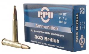 PPU Standard Rifle 303 British 180 gr Soft Point (SP) 20 Bx/ 10 Cs - PP303S2 PPU Standard Rifle 303 British 180 gr Soft Point (SP) 20 Bx/ 10 Cs - PP303S2