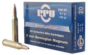 PPU Standard Rifle 7mm Rem Mag 140 gr Pointed Soft Point (PSP) 20 Bx/ 10 Cs - PP7RM1 PPU Standard Rifle 7mm Rem Mag 140 gr Pointed Soft Point (PSP) 20 Bx/ 10 Cs - PP7RM1