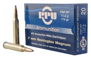 PPU Standard Rifle 7mm Rem Mag 174 gr Pointed Soft Point (PSP) 20 Bx/ 10 Cs - PP7RM2 PPU Standard Rifle 7mm Rem Mag 174 gr Pointed Soft Point (PSP) 20 Bx/ 10 Cs - PP7RM2