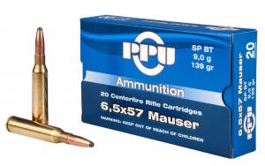 PPU Metric Rifle 6.5x57mm 139 gr Soft Point Boat-Tail (SPBT) 20 Bx/ 10 Cs - PP6M PPU Metric Rifle 6.5x57mm 139 gr Soft Point Boat-Tail (SPBT) 20 Bx/ 10 Cs - PP6M