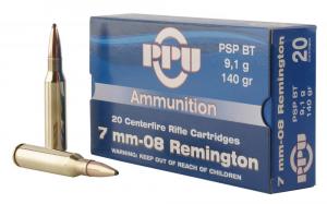 PRVI PPU 7mm-08 Rem 140gr Pointed Soft Point Boat-Tail 20rd box - PP708 PRVI PPU 7mm-08 Rem 140gr Pointed Soft Point Boat-Tail 20rd box - PP708