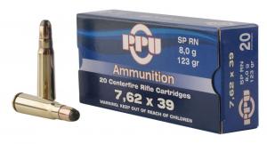 PRVI PPU 7.62 x 39mm Ammo 123gr Soft Point 20 Round Box - PP76239S PRVI PPU 7.62 x 39mm Ammo 123gr Soft Point 20 Round Box - PP76239S