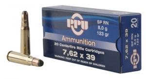 PPU Metric Soft Point 7.62 x 39mm Ammo 20 Round Box - PP76239S