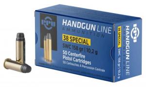 PPU Handgun Wadcutter 38 Special Ammo 50 Round Box - PPH38SS