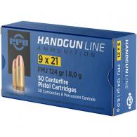 PPU Handgun 9x21mm IMI 124 gr Full Metal Jacket (FMJ) 50 Bx/ 20 Cs - PPH921 PPU Handgun 9x21mm IMI 124 gr Full Metal Jacket (FMJ) 50 Bx/ 20 Cs - PPH921
