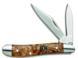 Remington Sportsman Peanut Folder Knife w/Burl Wood Handle