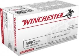 Winchester USA 380 ACP 95 Grain Full Metal Jacket 100rd box - USA380VP Winchester USA 380 ACP 95 Grain Full Metal Jacket 100rd box - USA380VP