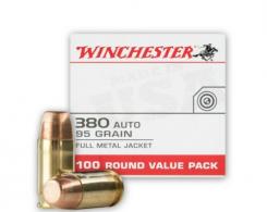 Main product image for Winchester  USA  380 ACP 95 Grain Full Metal Jacket 100rd box