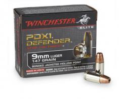 Winchester Defender 9mm +P 124 gr Bonded JHP Brass Cased