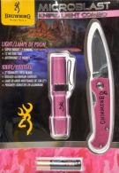 Browning Pink Microblast Flashlight & Knife w/Pink Handle - 3712118