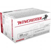 Winchester USA 38 Spl 130 Grain Full Metal Jacket 100rd box - USA38SPVP Winchester USA 38 Spl 130 Grain Full Metal Jacket 100rd box - USA38SPVP