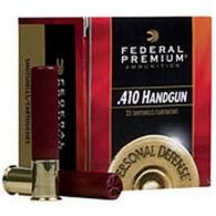 Federal Personal Defense .410 GA 2.5" 4-pellet 000-Buckshot 20rd box - PD412JGE000 Federal Personal Defense .410 GA 2.5" 4-pellet 000-Buckshot 20rd box - PD412JGE000