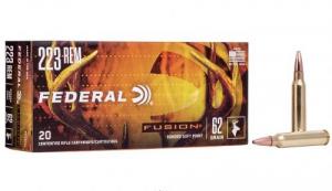 Federal Fusion Soft Point 223 Remington Ammo 20 Round Box - F223FS1