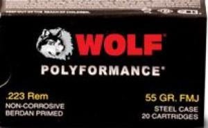 Wolf .223 Remington 55 Grain Full Metal Jacket Bi Metal - 22355FMJTINS Wolf .223 Remington 55 Grain Full Metal Jacket Bi Metal - 22355FMJTINS