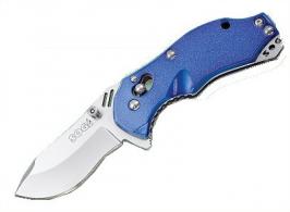 SOG Drop Point Folder Knife w/Blue Aluminum Handle