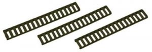 Falcon Industries Inc 3 Pack OD Green Low Profile Rail Cover 18 Slot - 4373OD