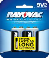 RayoVac 2 Pack Carded Alkaline 9 Volt Batteries - A16042D RayoVac 2 Pack Carded Alkaline 9 Volt Batteries - A16042D