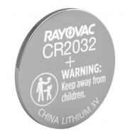 Rayovac KECR20321 CR2032 Lithium Coin Cell Silver 3.0 Volts 225 mAh - 111