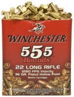 Winchester 22 LR 36 Grain Copper Plated Hollow Point - CASE - 22LR555HP Winchester 22 LR 36 Grain Copper Plated Hollow Point - CASE - 22LR555HP