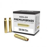 Nosler Unprimed Brass Rifle Cartridge Cases 25/ct .338 RUM - 11912