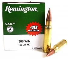 Remington Ammunition UMC 308 Winchester (7.62 NATO) Metal Ca - L308W4B Remington Ammunition UMC 308 Winchester (7.62 NATO) Metal Ca - L308W4B