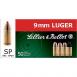 Main product image for SELLIER & BELLOT 9mm Soft Point 124 GR 1109 fps 50 R